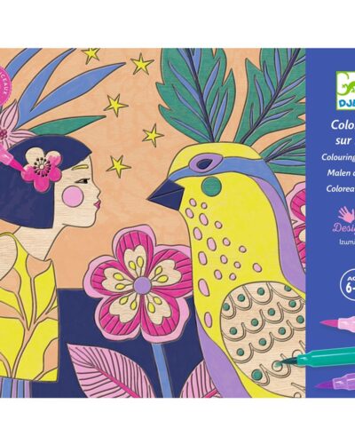 Djeco Ζωγραφική με μαρκαδόρους σε ξύλινη επιφάνεια