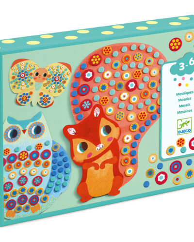 Djeco Μωσαϊκό με αυτοκόλλητα Σκιουράκι και ζωάκια