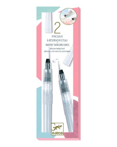 Djeco 2 πινέλα με ενσωματωμένη υποδοχή νερού