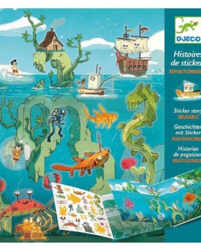 Djeco Δημιουργώ ιστορίες με 50 αυτοκόλλητα Περιπέτειες στη θάλασσα