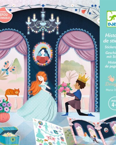 Djeco Δημιουργώ ιστορίες με 50 αυτοκόλλητα Η ζωή στο κάστρο