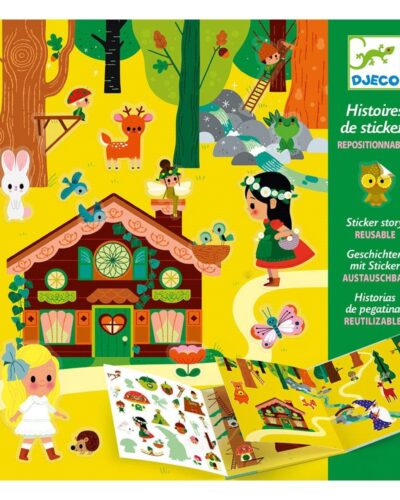 Djeco δημιουργώ ιστορίες με 50 αυτοκόλλητα Το μαγικό δάσος