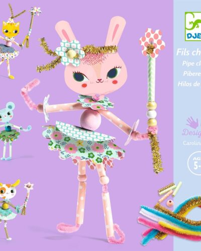 Djeco χάρτινη κατασκευή λεπτής κινητικότητας Νεράιδες ζωάκια με χάντρες