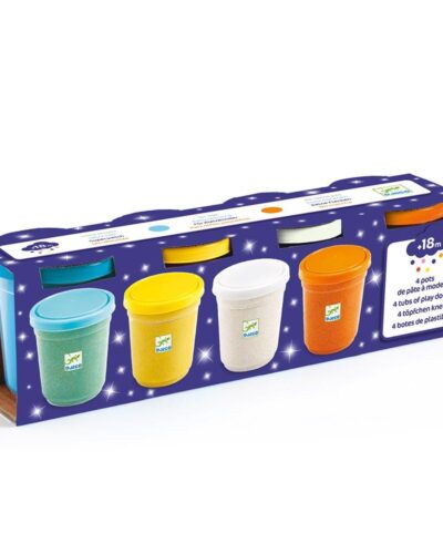 Djeco 4 Πλαστοζυμαράκια κατασκευής μοντέλων air dry Γκλίτερ