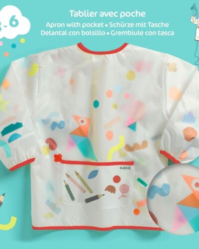 Djeco παιδική προστατευτική ποδιά ζωγραφικής Μολυβάκια