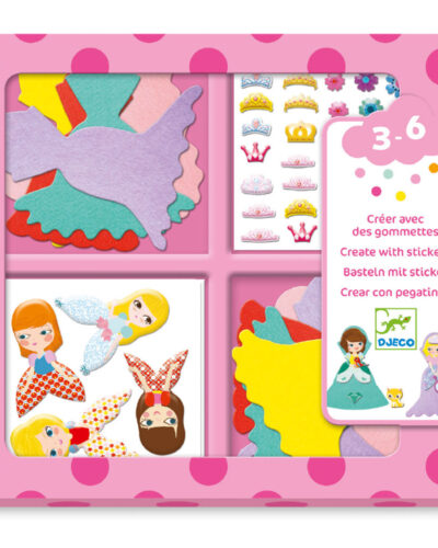 Djeco Δημιουργώ με αυτοκόλλητα σε τσόχα Πριγκίπισσα