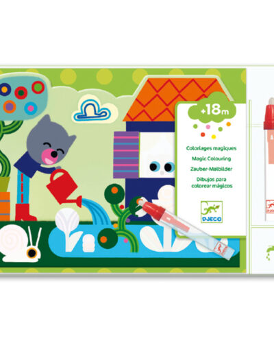 Djeco Μαγική ζωγραφική με μαρκαδόρο με νερό Γατούλες στον κήπο