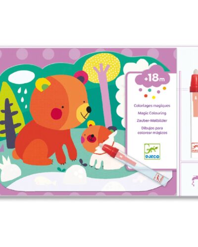 Djeco Μαγική ζωγραφική με μαρκαδόρο με νερό Αρκουδάκια και ζωάκια