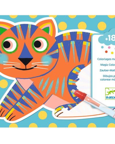 Djeco Μαγική ζωγραφική με μαρκαδόρο με νερό Πολύχρωμα Ζωάκια
