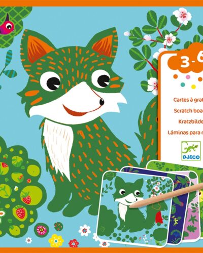 Djeco Ανακαλύπτω ξύνοντας την εικόνα Ζώα του δάσουςcreatures