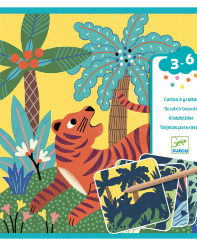 Djeco Ανακαλύπτω ξύνοντας την εικόνα Μεγάλα ζωάκια