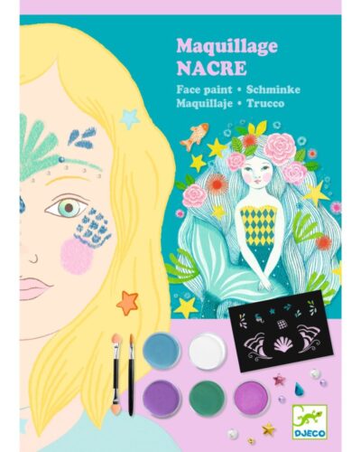 Djeco σετ μακιγιάζ με στένσιλ και αυτοκόλλητα