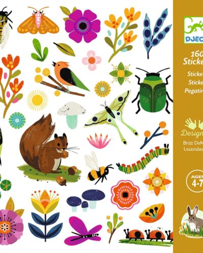 Djeco 160 Αυτοκόλλητα σε 4 καρτέλες Κήπος
