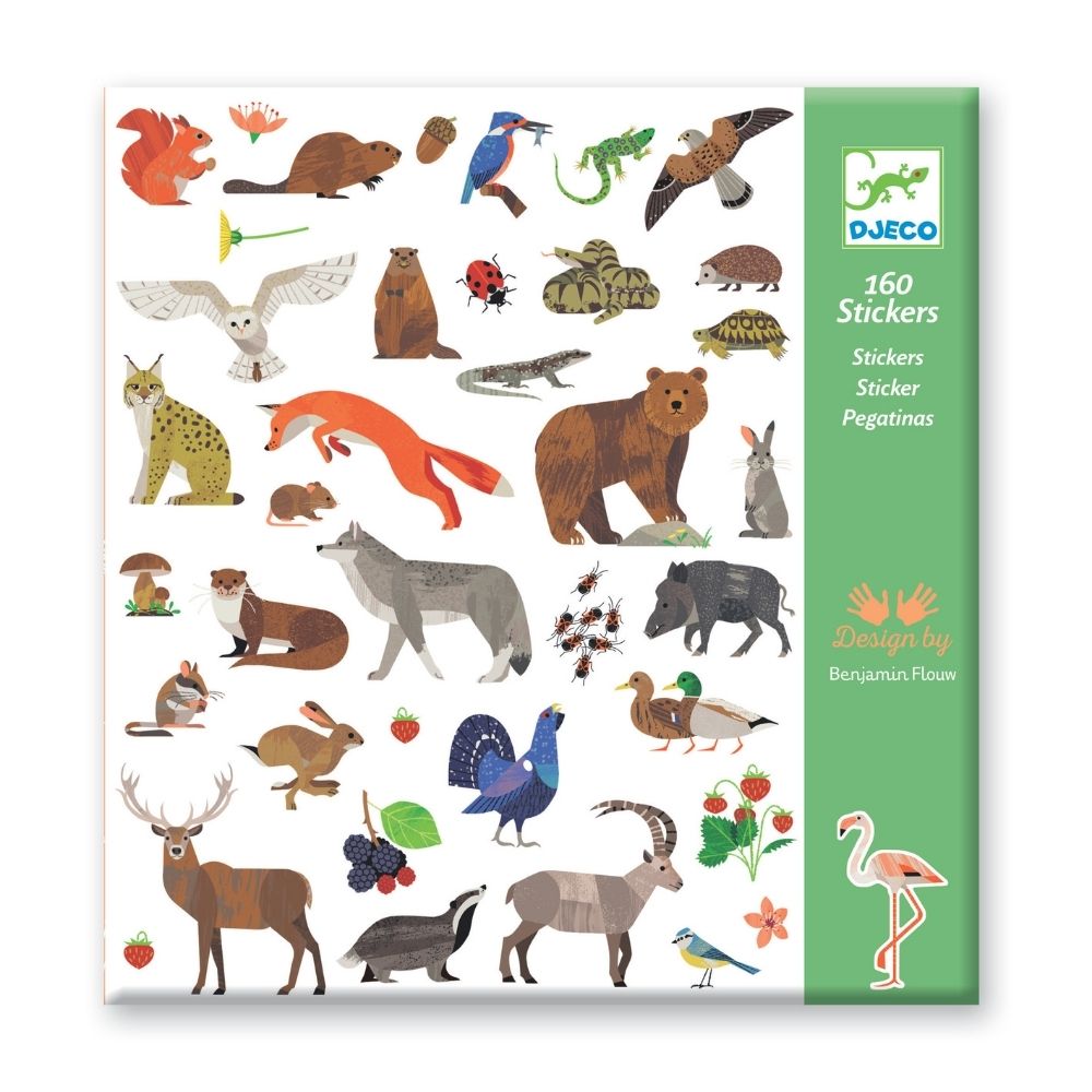Djeco 160 Αυτοκόλλητα σε 4 καρτέλες