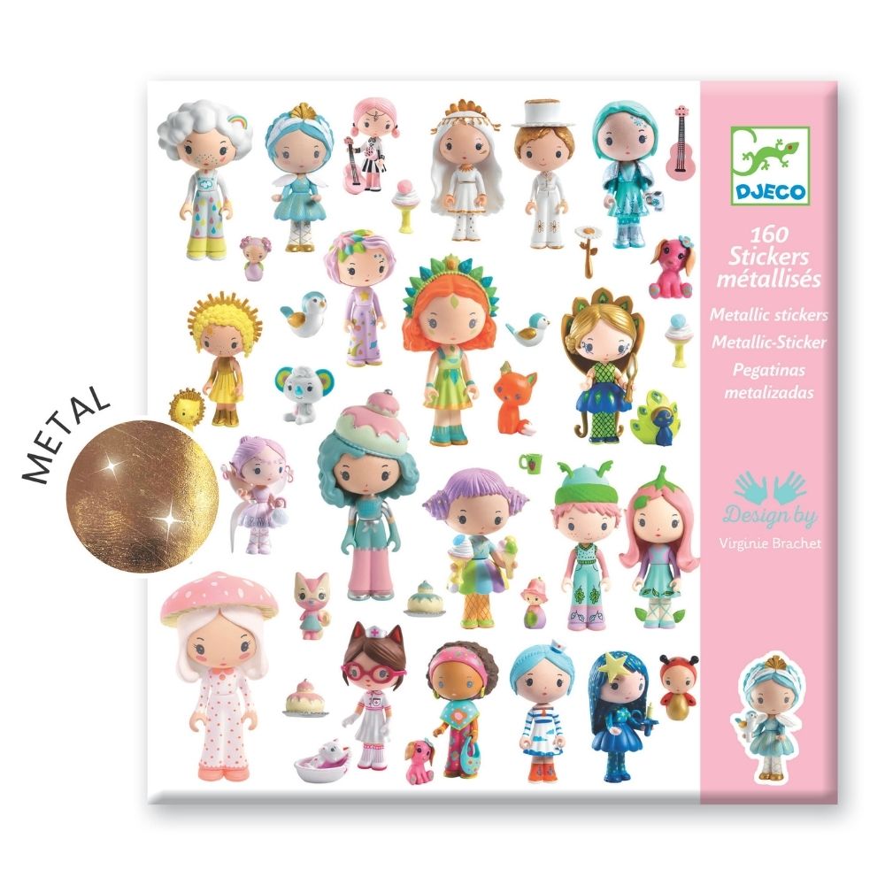 Djeco 160 αυτοκόλλητα με μεταλλικό εφέ σε 4 καρτέλες Djeco 160 αυτοκόλλητα με μεταλλικό εφέ σε 4 καρτέλες