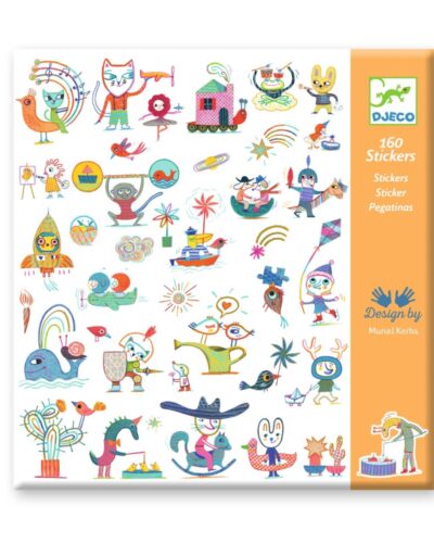 Djeco 160 αυτοκόλλητα σε 4 καρτέλες