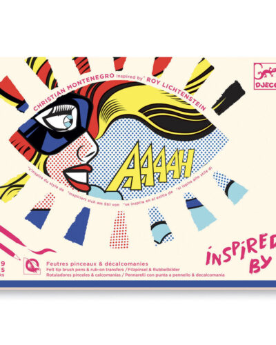 Djeco Inspired by Roy Lichtenstein- Ζωγραφική με μαρκαδόρους Σούπερ ήρωες