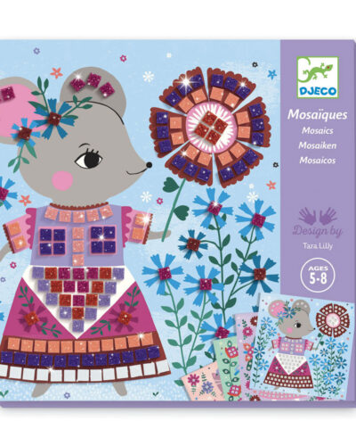 Djeco Κατασκευή μωσαϊκό με Γκλίτερ Χαριτωμένα ζωάκια