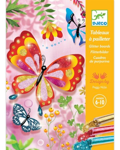 Djeco Δημιουργώ με γκλίτερ 4 εικόνες Λαμπερές πεταλούδες
