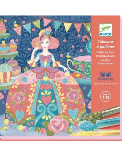 Djeco Δημιουργώ με γκλίτερ 4 εικόνες Το πάρτυ της  πριγκίπισσας