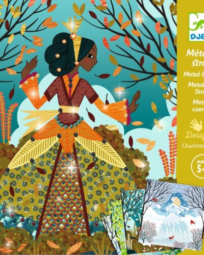 Djeco χειροτεχνία με φύλλα χρυσού και στρας “Φορέματα“