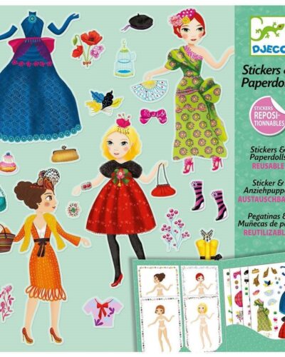 Djeco Ντύνω με αυτοκόλλητα γυναίκες με φορέματα