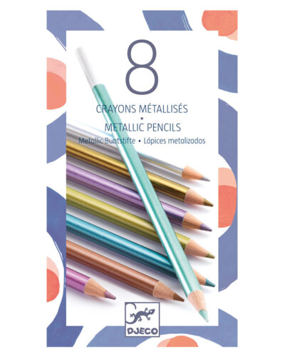 Djeco 8 ξυλομπογιές σε μεταλλικές αποχρώσεις