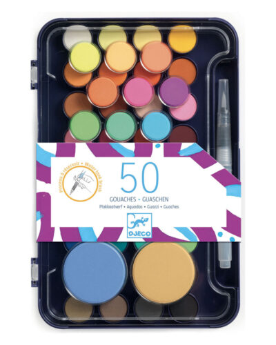 Djeco Νερομπογιές σετ 50τεμ. Η παλέτα του καλλιτέχνη