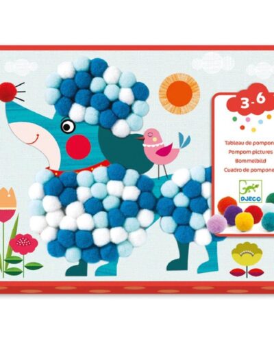 Djeco Κολάζ με πομ πομ Σκυλάκι