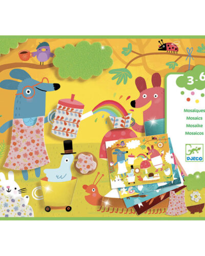 Djeco Κολάζ με αφρώδη αυτοκόλλητα Τσάι πάρτυ ζωάκια