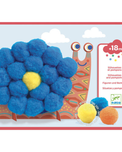 Djeco Κολάζ με πον πον Μαλλιαρά ζωάκια