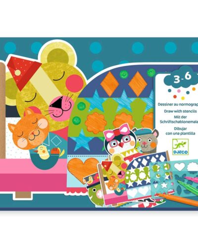 Djeco Ζωγραφίζω με Στένσιλ και Μαρκαδόρους