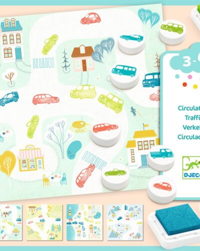 Djeco Ζωγραφική με στάμπες Οχήματα