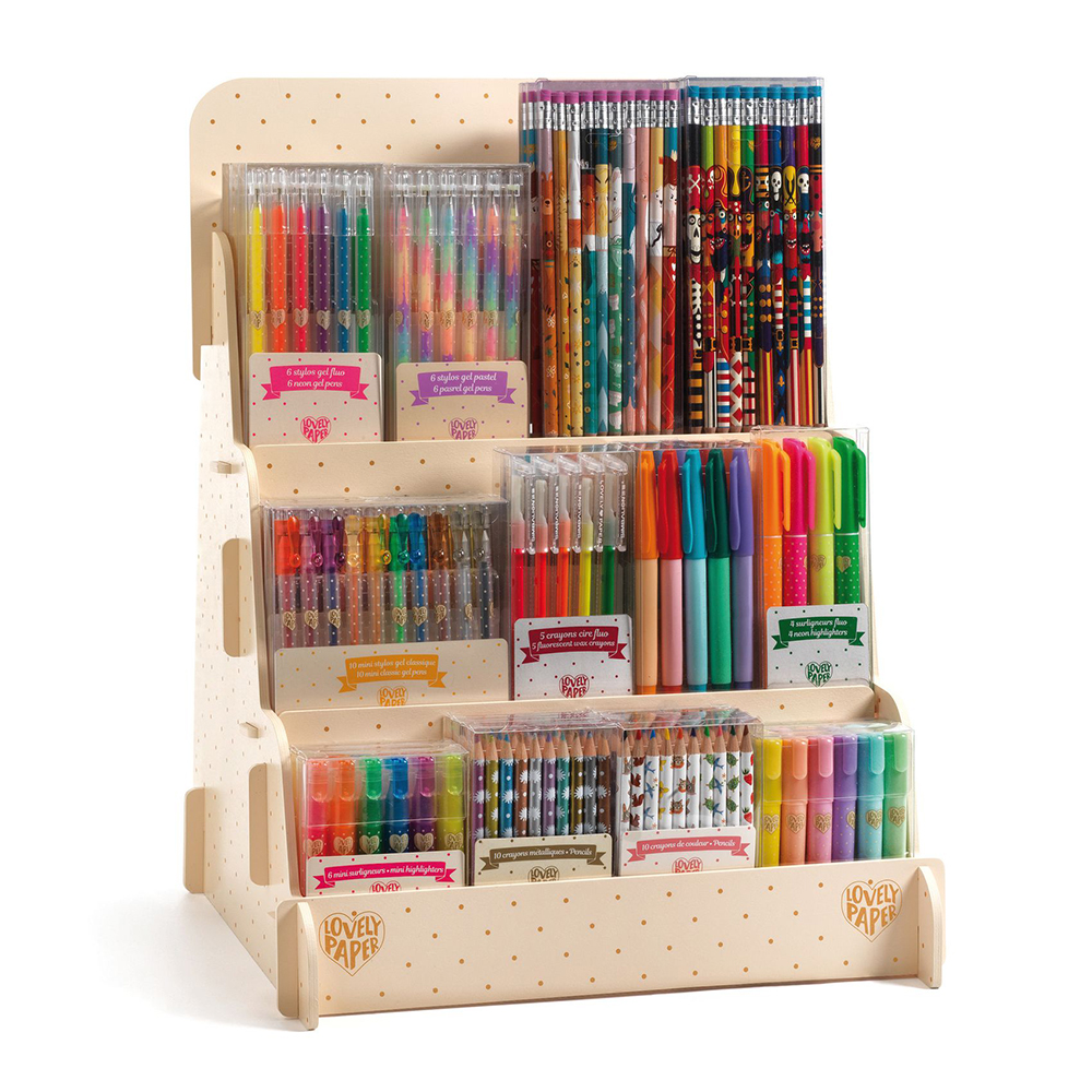 Djeco Ντισπλέϊ κενό ξυλινο καταστηματος για γραφική ύλη