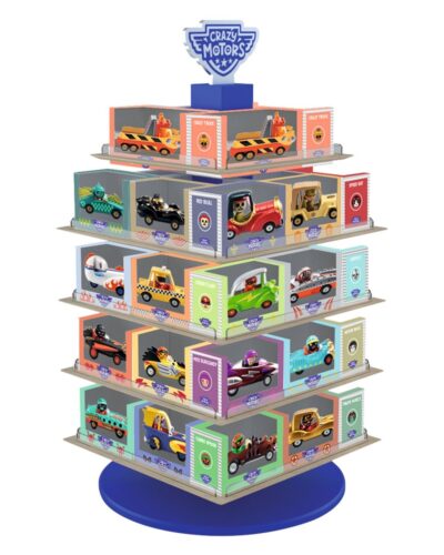 Djeco περιστρεφόμενο display για 48 Crazy Motors (Δωρεάν με 150 αυτοκίνητα)