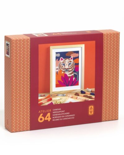 Djeco Atelier 64, κέντημα σε καμβά Τίγρης