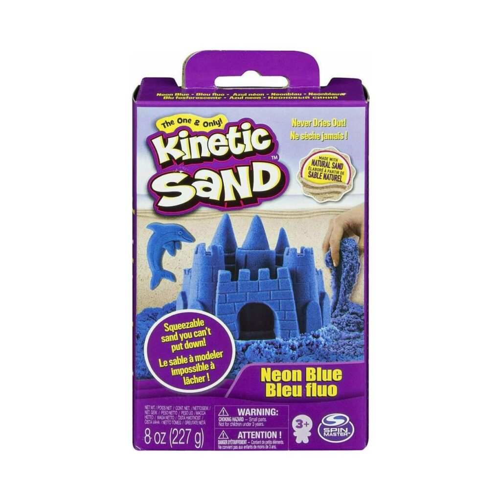 Spin Master Kinetic Sand - Neon Blue Basic Sand 8oz box (20149738)