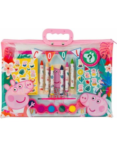 AS Σετ Ζωγραφικής Διάφανη Τσάντα Peppa Pig (1023- 68002) 1023-68002