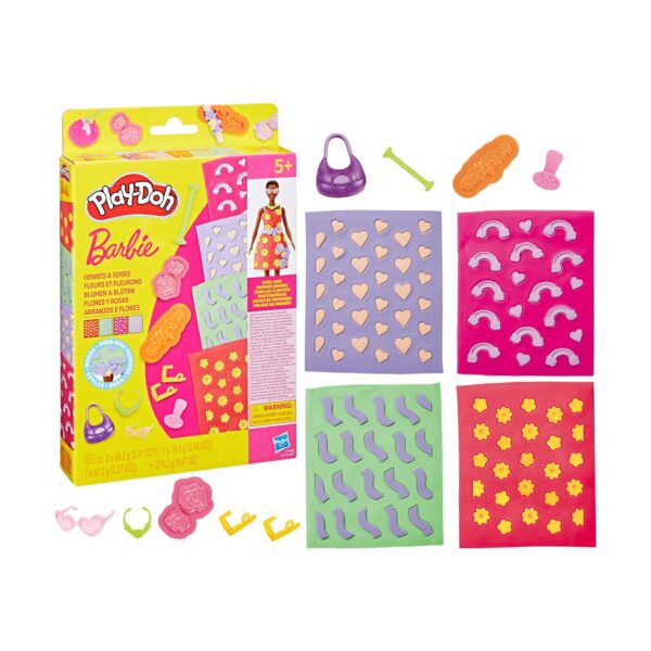 Hasbro Play Doh: Fashion   Barbie Designer Sets   Designer Patterns Flowers & Leaves