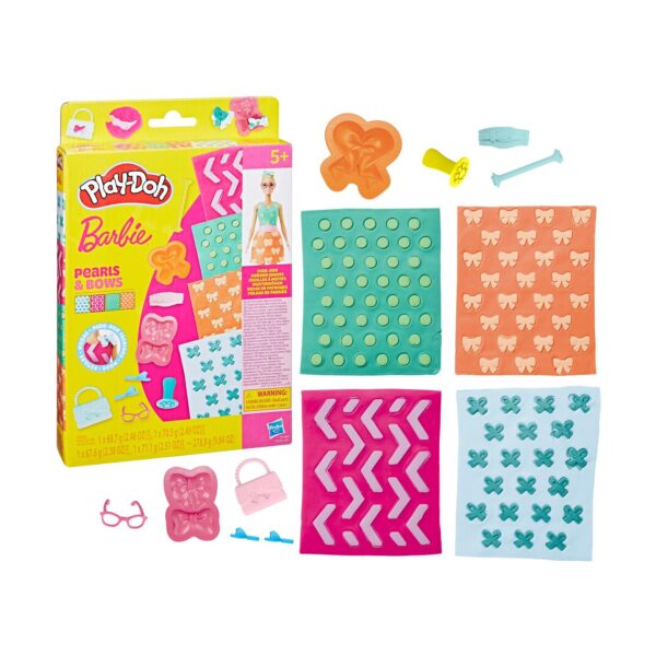 Hasbro Play Doh: Fashion   Barbie Designer Sets   Designer Patterns Pearls & Bows