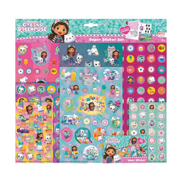 Totum: Gabby's Dollhouse   Σετ Δημιουργίας & Αυτοκόλλητα   Super Sticker Set (Μεγάλο)