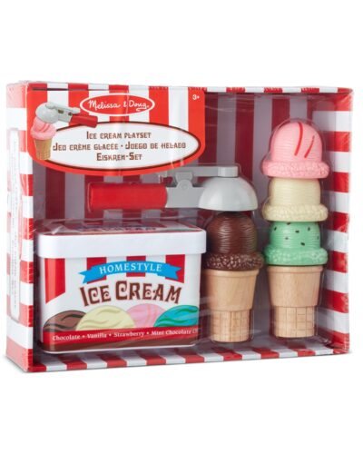 Melissa & Doug Pretend Play: Wood Scoop & Stack - Ice Cream Playset (6074871)