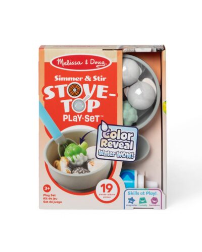 Melissa & Doug Pretend Play: Non-Wood Simmer & Stir Stove-Top Play Set (Color Reveal Water Wow!) 6074892