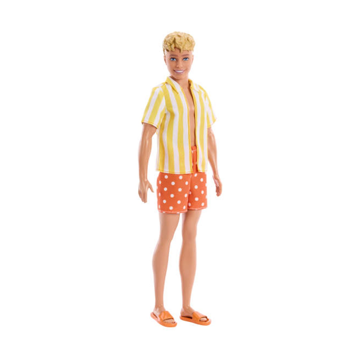 Mattel Barbie: Style - Ken Fashionistas Doll with Blond ID Hair, Yellow Polka-Dot Board Shorts with Yellow & 0.00 € 0.00 € 10.01 White Striped Shirt #252 (JJN66) Mattel Barbie: Style Ken Fashionistas Doll with Blond ID Hair, Yellow Polka Dot Board Shorts with Yellow & 0.00 € 0.00 € 10.01 White Striped Shirt #252 (JJN66)