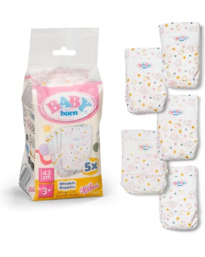 Zapf Creation: Baby Born Printed Diapers 5pcs (838358)