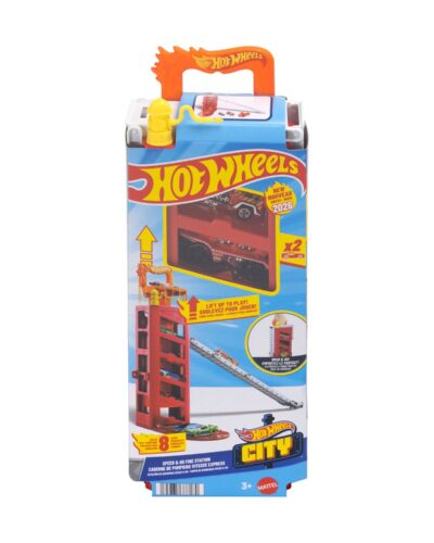 Mattel Hotwheels: City - Mini Garage Tracks - Speed & Go Fire Station (JMJ54)