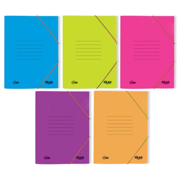 SKAG Ντοσιέ P.P. 25X35 με Λάστιχο   Basic   Fancy Χρώματα