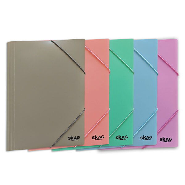 SKAG Ντοσιέ P.P. 25X35 με Λάστιχο   P.P.   Παστέλ Χρώματα