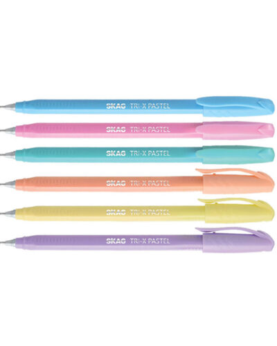 SKAG Στυλό Διαρκείας Tri X 1.00mm Pastel Χρωμ Διάφορα   6Tmx Blister
