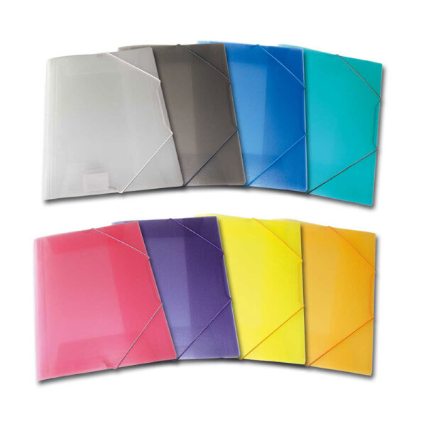 SKAG Ντοσιέ P.P. 25X35 με Λάστιχο   P.P.   Διαφανή Χρώματα